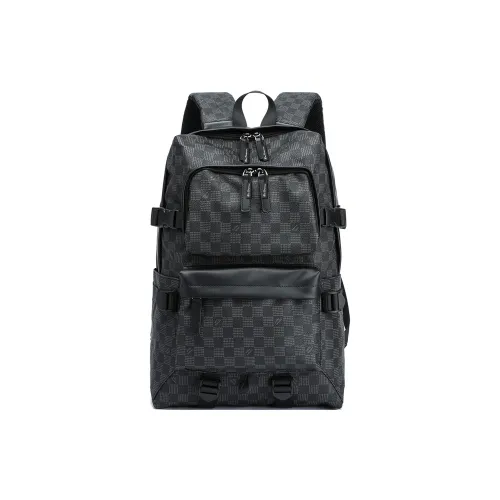 BEN SHERMAN ПУ (полиуретан) Рюкзак Мужской Квадратный Черный