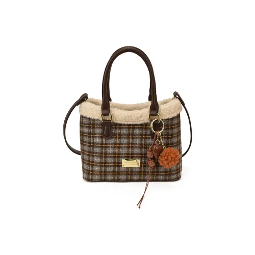YIMANJIA ПУ (полиуретан) Сумка через плечо Сумка Женская В клетку Кофейный Коричневый Зеленый Коричневый Кофейный