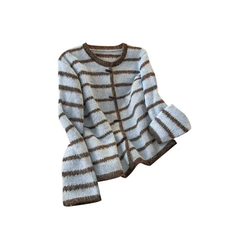 SIBAISHE Синий кофе Полосы Женские Свитеры