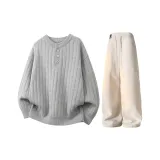 Светло-серый + Абрикос (Кофейный, с флисовой подкладкой)