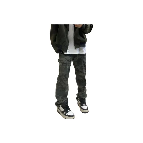 DUATOGE Армейский зеленый камуфляж Мужские Джинсы