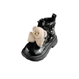 Чёрные однослойные ботинки