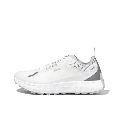 NORDA 001 Дышащие Низкие Беговые Кроссовки Мужские Белые Серые