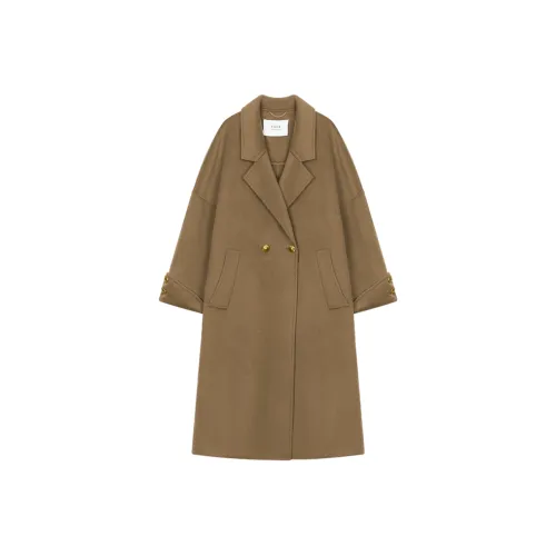 MOHANYIMEI Пальто Женское Кофейного цвета