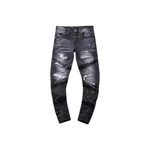 ZHIO Черный [Высокое качество эластичный] Джинсы для школьного возраста