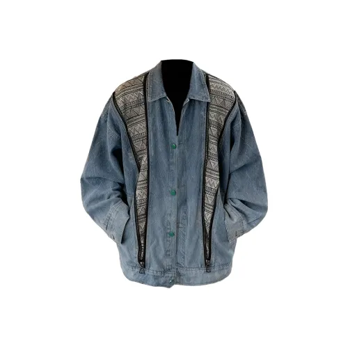 W9H2 Синий [Многоцветный Аппликация Потертый] Унисекс Бейсбольные Джерси