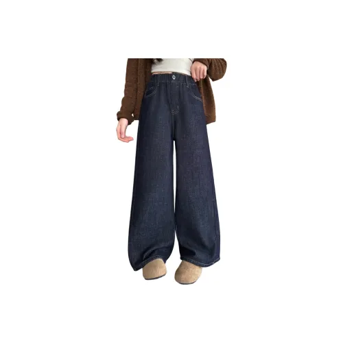 MAISON VINSON Однотонные штаны прямого кроя с флисовой подкладкой школьные джинсы