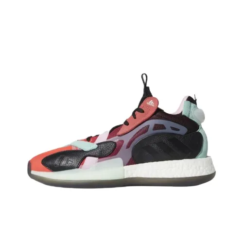 Adidas ZoneBoost Амортизаторы Устойчивые к истиранию Низкий Топ Винтажные баскетбольные кроссовки Мужские Красный Зеленый