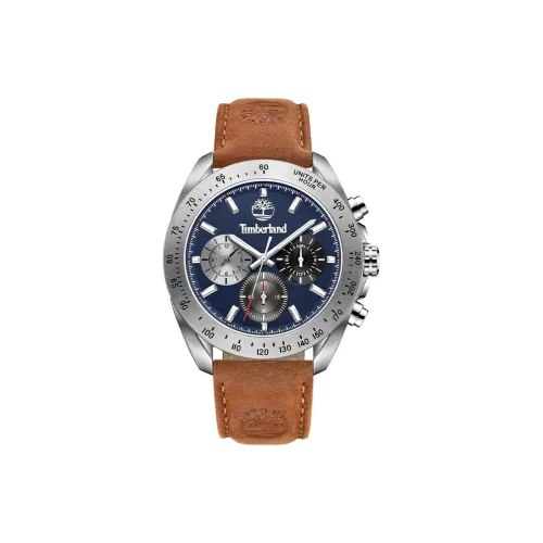 Timberland Carrigan Collection Мужские часы Кварцевый механизм Кожаный ремешок 44 мм Желтый циферблат Часы