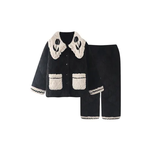 O'MESIK Черный Женский Пижамный Комплект