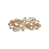 Заколка для волос с позолоченным цветочным дизайном