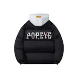 Чёрный с серым капюшоном