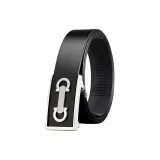 Стиль 2 Черный с серебряной застежкой ремешок