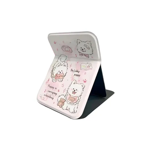 YUNNA Самоед Мультяшный Щенок Милый Зеркальце HD Портативное Зеркало для Настольной Тумбочки Складное Зеркало