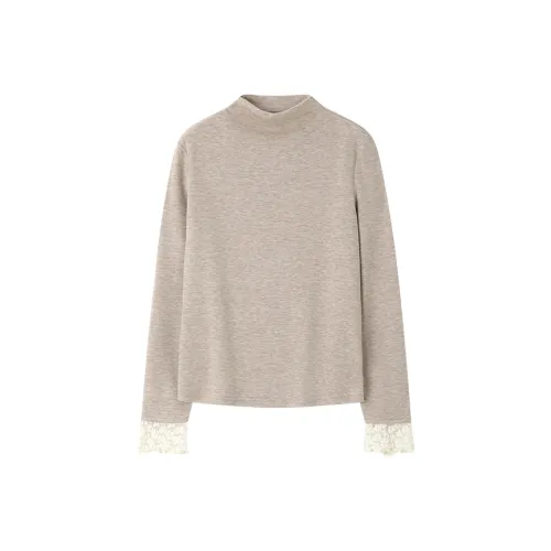 MOHANYIMEI Овсяный Женский Трикотаж