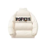 Ecru Single Cotton Down Jacket  
Экрю Одиночный Хлопковый Пуховик