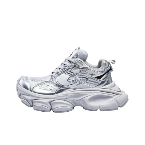 Размер CN Skate BIG MAC Устойчивый к истиранию Дышащий Увеличивающий высоту Высокие кеды Унисекс Серебряный