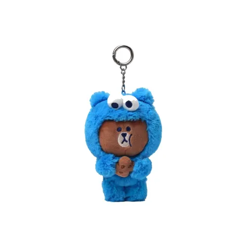 LINE FRIENDS Улица Сезам Коллекция Плюшевый Брелок 8 см Высокий