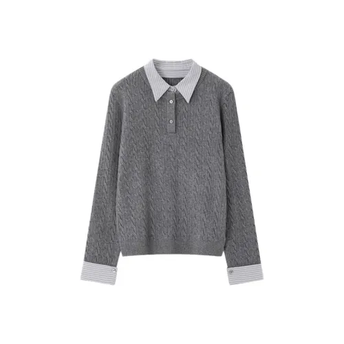 IHIMI Чернила Облачный серый Женские Трикотаж