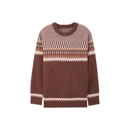 MindBridge Мужские Свитера Красно-коричневого цвета