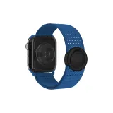 Темно-синий, круглый, магнитный, трикотажная ткань, нейлон, вязаная ткань, ремешок