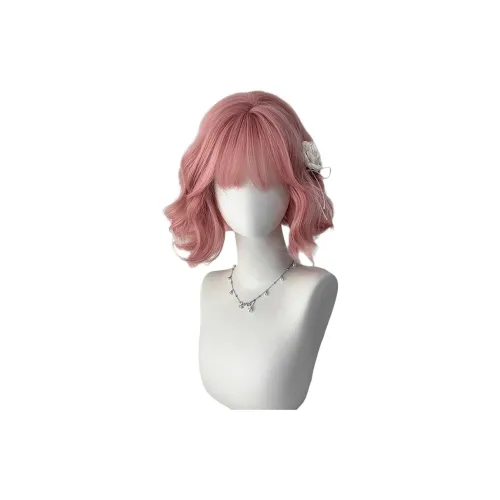 BEIQING Розовый Короткий Волнистый Шерстяной Завиток BOB Стиль Женский Шапка Высокотемпературная Пряжа