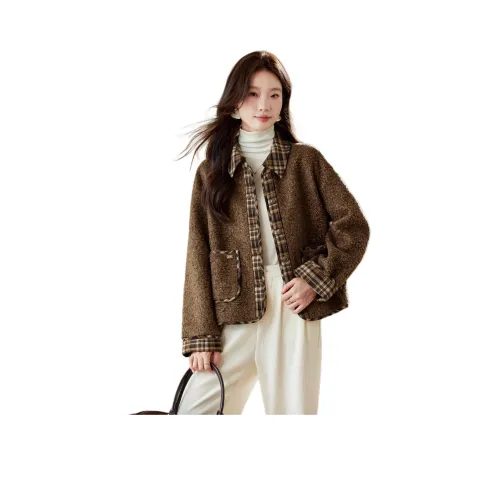 YIMENGYUAN Бархат Feel Пальто Женское