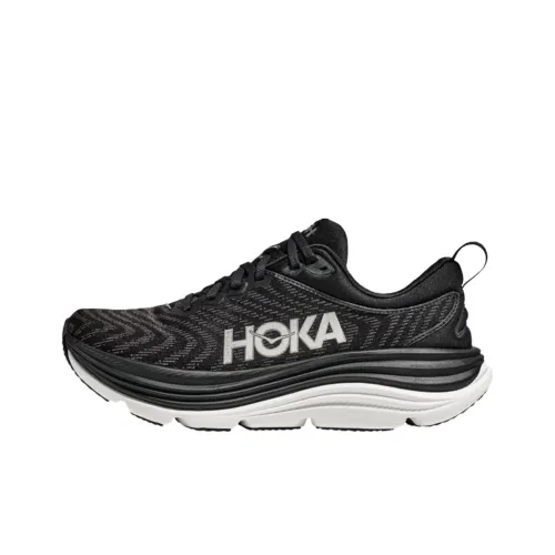 HOKA ONE ONE Gaviota 5 Амортизация Износостойкие Низкие Кроссовки для Бега Женские Черные