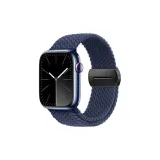 [Бурный Синий] Круглый Магнитный Вязаный Ткань Нейлоновый Ремешок