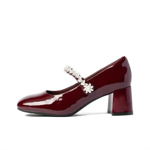 JOSINY Грубый каблук Мэри Джейн туфли 5,5 см женские