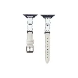 Белый с черной застежкой