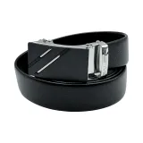 Черный с серебряной пряжкой