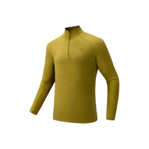 ANTA SUPERSTORE Мужская футболка из ткани с эффектом проростка темно-зеленого цвета