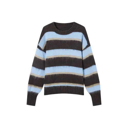 DIALOGUE Синий Коричневый Полосы Женские Свитера