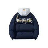 Темно-синий, синий с серым капюшоном