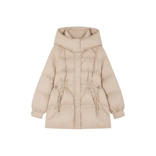 Mo Han Yi Mei Пуховик Женские Шампанское