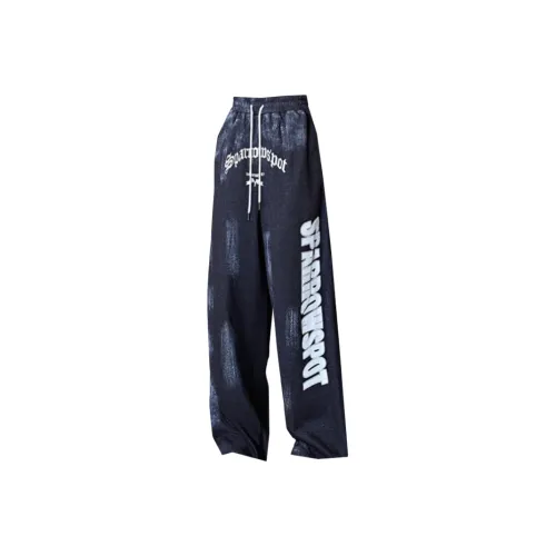 SNEIKLAU Темно-серый с принтом буквы кружево вверх унисекс повседневные штаны