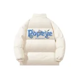 Ecru Single Cotton Down Jacket  
Экрю Одиночный Хлопковый Пуховик