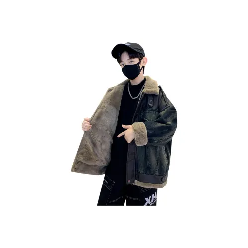 HEJIAGONG Синий Утолщенный и с Флисовой Подкладкой Детские Топы