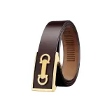 Стиль 2, золотистый оттенок, коричневый ремешок, застежка