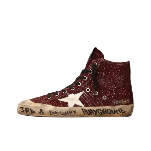Golden Goose Francy Penstar Высокие Кроссовки для скейтбординга Женские Бордовый