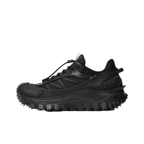 Moncler Trailgrip GTX Slip-Resistant Waterproof Low-Top Casual Women's Black Монклер Трейлгрип GTX Противоскользящий Водонепроницаемый Низкий Топ Повседневный Женский Черный
