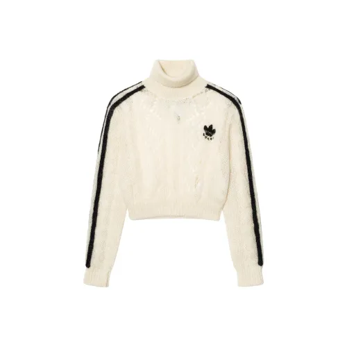 GUCCI X ADIDAS Свитер Женский Айвори Белый