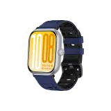 Полночь Синий Черный-Армейский Стиль Дышащий Двухцветный Силиконовый Ремешок + Черный Соединение