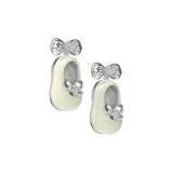 Бант Большой Голова Обувь Серьги-подвески (Молочно-белый) 1 пара