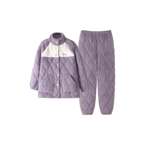 UAVAE ZJ LG1788 Пузырьки Фиолетовый Женские Пижамные комплекты