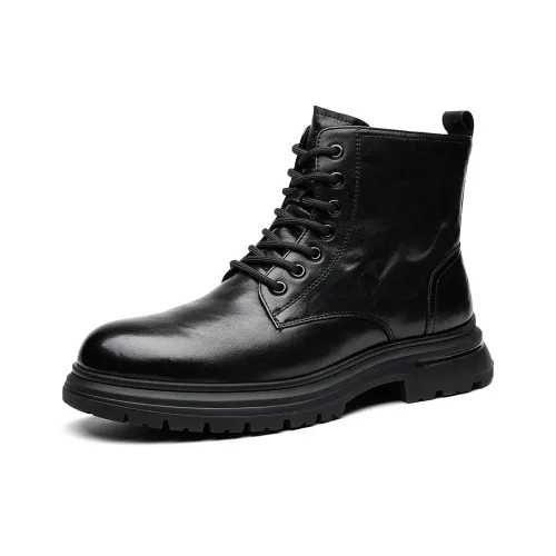 FED Martin Boots Black Wool Men's