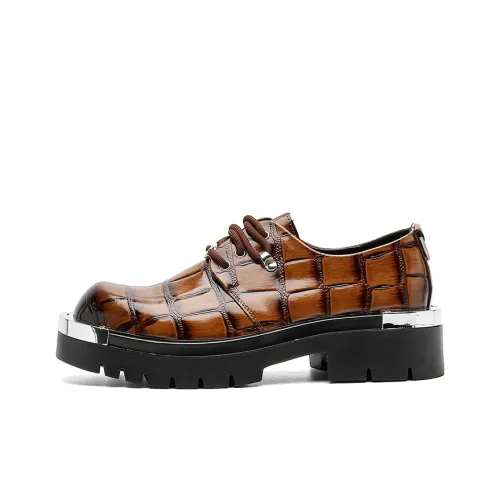 ZHENRAN Панк Derby Обувь Повседневная Кожаная Мужская