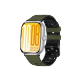 Армейский зеленый черный, стиль бронированный, дышащий, двухцветный, силиконовый ремешок + черный соединитель