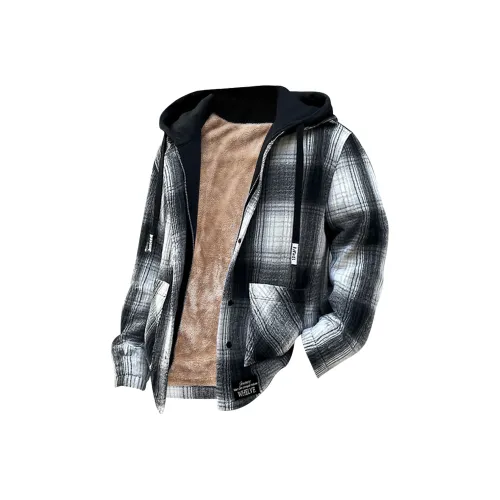 WHELVE Черный Белый Клетка Унисекс Пуховики